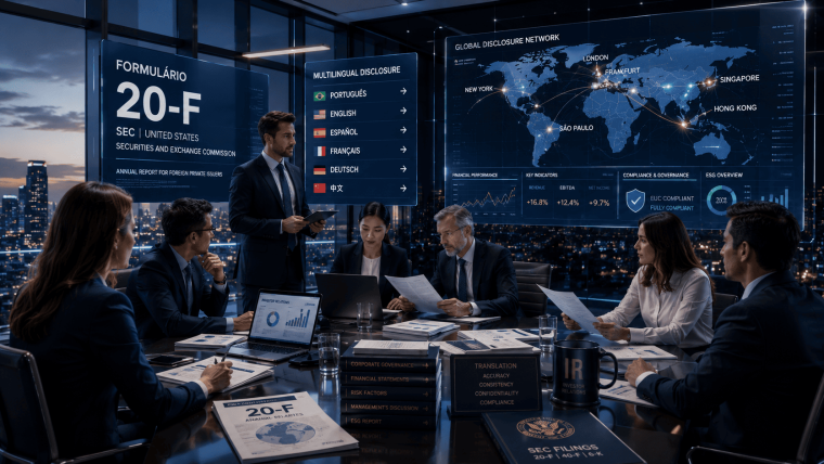La traducción del Formulario 20-F gana relevancia estratégica para las multinacionales en ciclos de disclosure internacional
